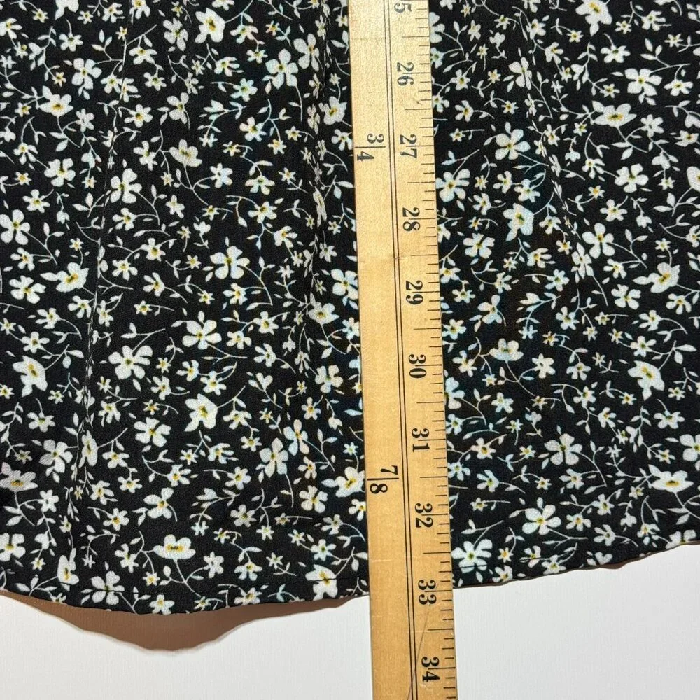 Shein Black & White Floral Mini Dress Size Medium - Picture 2 of 5